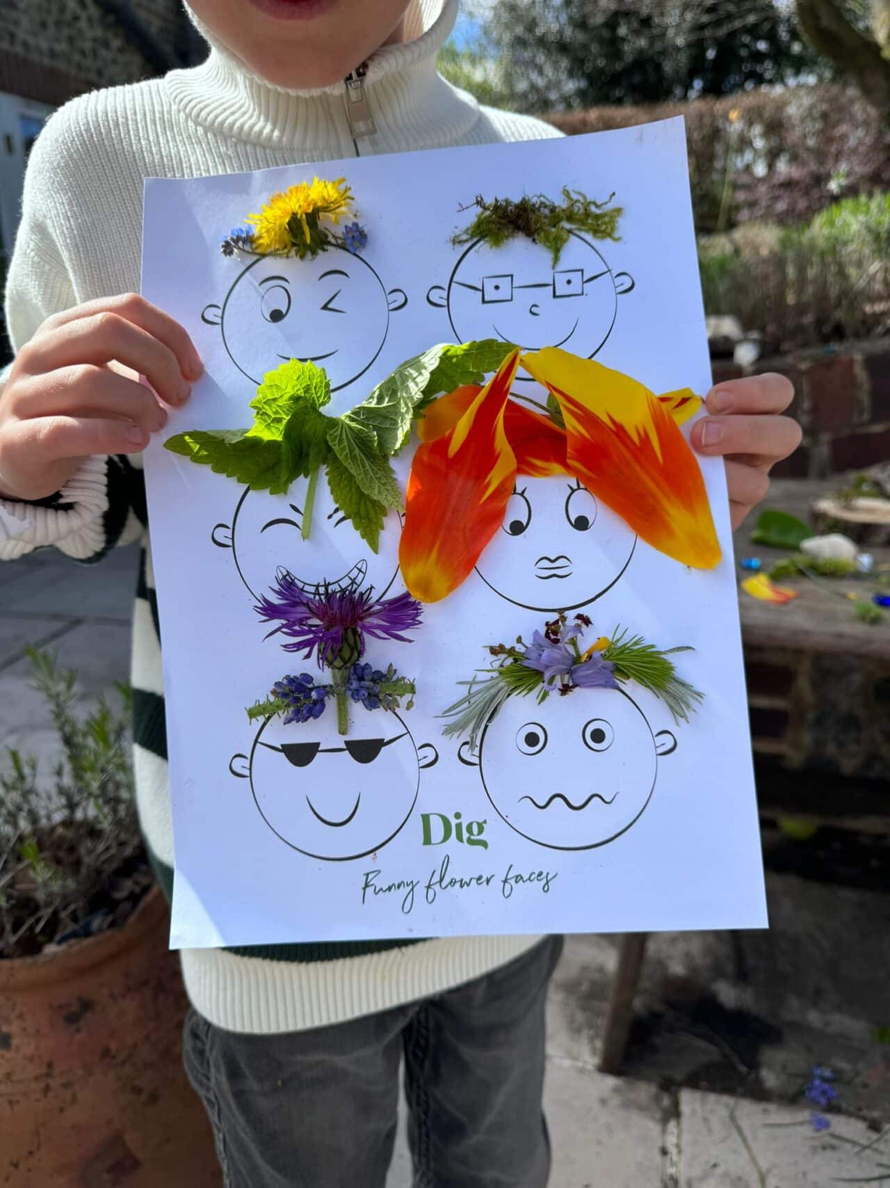 Gardening For Kids: Funny Flower Faces! - Dig